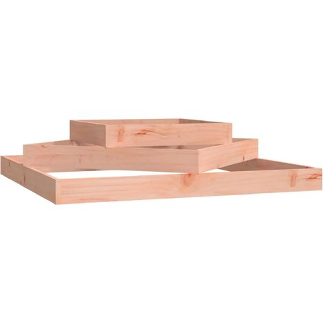 Jardinière 3 niveaux en bois de douglas massif extérieur 112 x 112 x 27 cm décorative jardin design