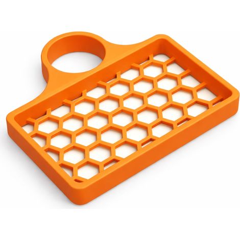 Porta spugna per rubinetto, organizer per lavello ventilato arancione (1/3)