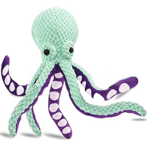 Jouet interactif en peluche en forme de pieuvre avec sons, jouet anti-démolition à monter soi-même pour chiens de toutes tailles, idéal pour lutter contre l'ennui. (1/5)