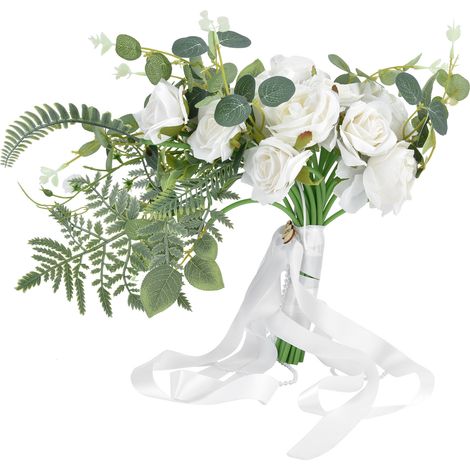 Bride Bouquet Simulation Artificial Flowers Wedding Photo Props for Wedding Party Home Decoration (1/5)