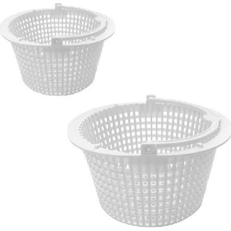 Standard-Poolskimmerkorb – 2 Stück 16 cm Ersatz-Poolskimmerkorb mit Griff – für Aufstell- und Einbaupools – fängt Blätter und Schmutz auf (1/5)