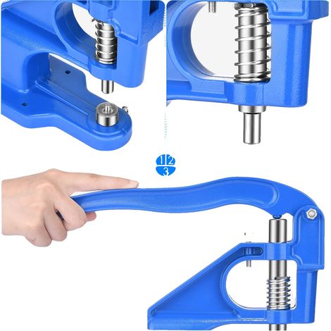 Machine à œillets, 3000 œillets, matrices interchangeables, BLEU (1/2)