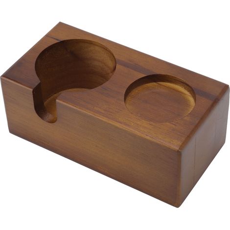 Kaffeefilterständer aus Holz, Halter für Kaffeetamper, Tamperstation, braun (1/5)