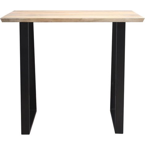 Mesa de bar en mango y metal negro L120 cm VIJAY (1/5)