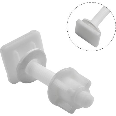 Accessoires pour charnières de siège de toilette : kit de vis de fixation, vis de rechange en plastique, rondelles de siège de toilette de haute qualité (1/5)