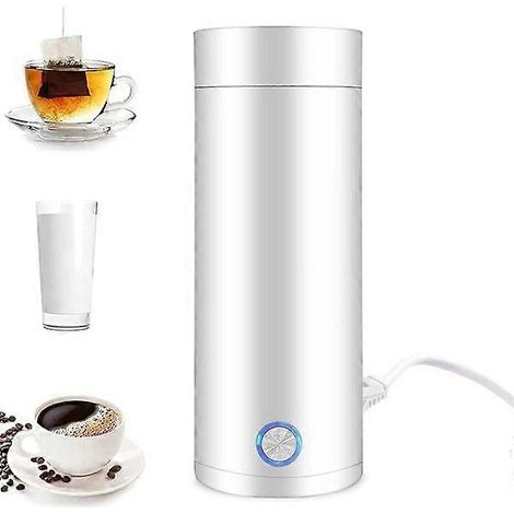 Bouilloire de voyage portable, petite bouilloire électrique de voyage de 400 ml, tasse thermos électrique 3 en 1, mug isotherme (1/5)