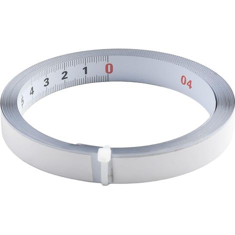 Ruban à mesurer métrique en acier avec échelle double couche transparente résistante à l'usure pour outils de travail du bois Longueur 1 à 5 m (5 de droite à gauche) (1/5)