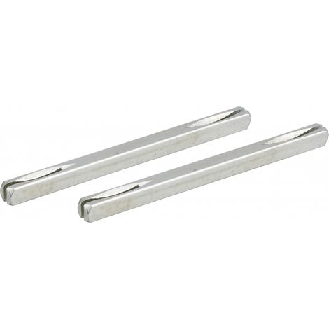 Jeu de 2 carrés fendus 7x110 mm – Acier pour portes intérieures – Installation parfaite avec vis à métaux – Accessoires Thirard