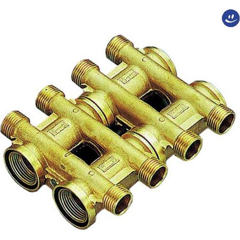 Collettore Riscaldamento Complanare 1" 2+2 Uscite Da 1/2"