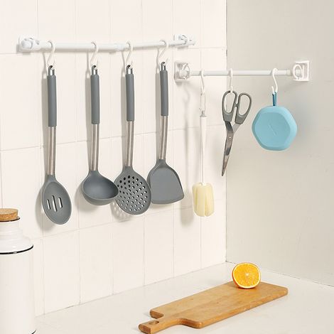Barre de tension à ressort pour rideaux, barres de tension réglables en acier à ressort pour placards (1/5)