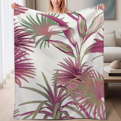 Couverture de lit en polaire, jeté doux et chaud pour le printemps, légère et luxueuse en microfibre de polyester, décoration intérieure, cadeau adapté pour lui elle,6080 pouces (1/4)