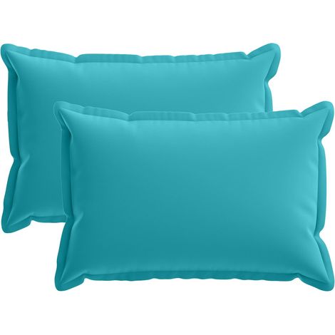 Kissenbezug 2 stk. HOUTEN Türkis 40 x 60 cm Polyester vidaXL