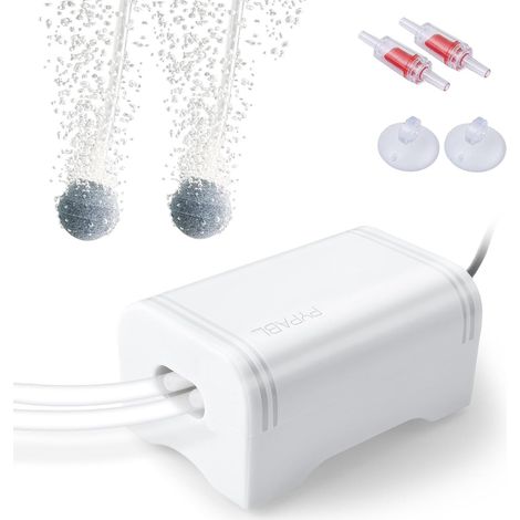 Mini Aquarium Air Pump, 1.5W 2.5W Hanging Aquarium Oxygen Pump, Silent Aquarium Bubbler for Aquarium up to 230L (1/5)