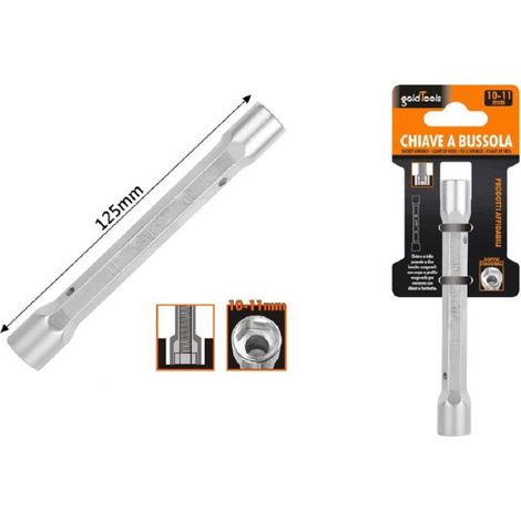 Trade Shop - 125 MM DOPPEL-INNENSECHSKANTSCHLÜSSEL 10-11 MM 97549 - (1/2)