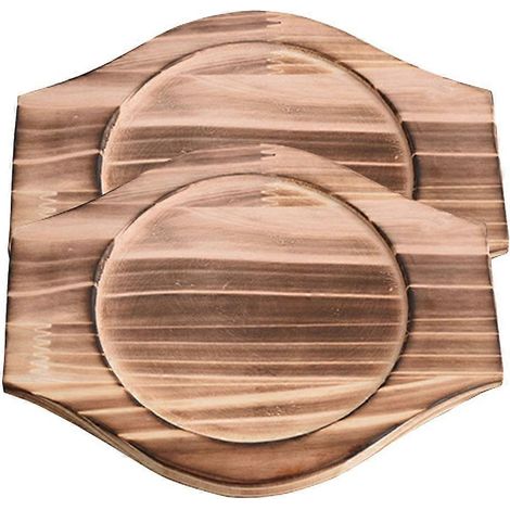 Lot de 2 dessous de plat multifonctionnels en bois pour casseroles et poêles (1/5)