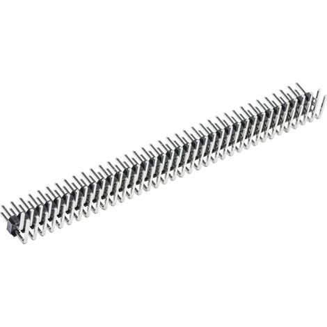 Embase à broches RS PRO, 72 pôles , 2.54mm, 2 rangées , 4.0A, Angle droit (1/2)