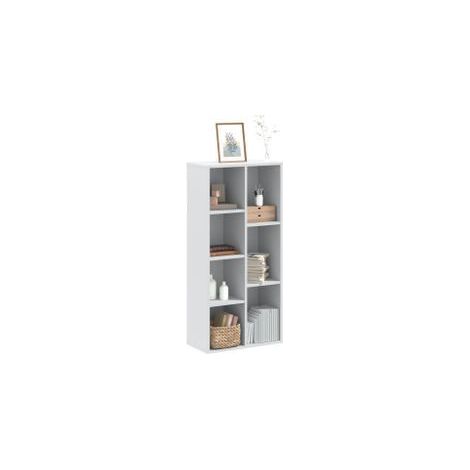 Bibliothèque blanc 50x25x105 bois d'ingénierie (1/5)