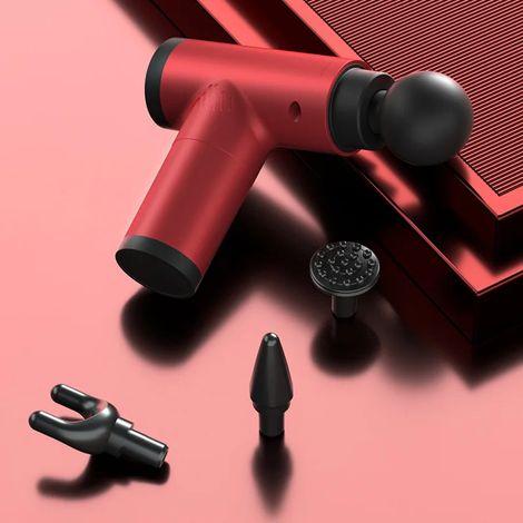 Mini masseur corporel électrique portable pour une relaxation profonde et un soulagement des douleurs musculaires, avec 4 têtes de massage-AquaForge