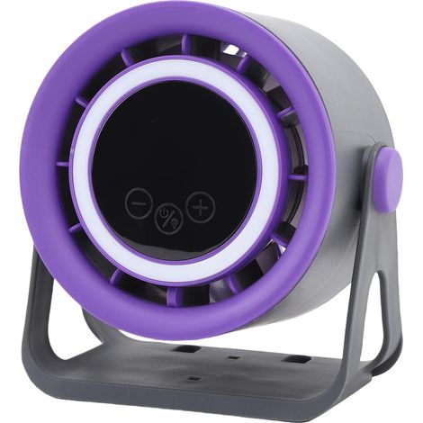 Portable Desk Fan with Speed and LED Light (GRAY) (1/5)