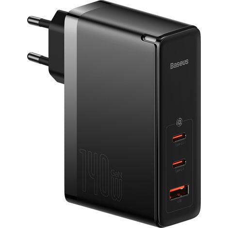 Baseus CCGP100201 GaN5 Pro Fast Nabíječka USB + 2xUSB-C 140W Black (1/5)