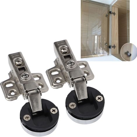 jeux/35 charnières amortisseurs pour porte vitrée, charnière en acier inoxydable 201 pour vitrine avec demi-couvercle = couvercle de 9 mm (1/5)