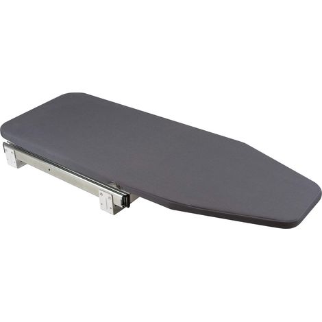 Table à repasser, pliante et extractible, pivotante, pour le meuble Iron 180, en acier et en bois, Gris (1/5)