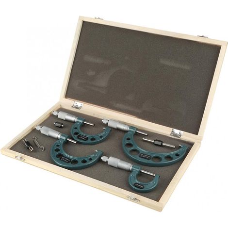 4 micromètres extérieurs métriques 0-100mm, jauge d'épaisseur de précision, pied à coulisse de mesure avec coffret de rangement (1/5)