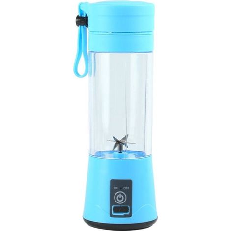 Blender portable, 380 ml, sans BPA, mini blender, blender multifonction, chargeur USB-C - bleu