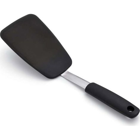 Irovami Spatule silicone haute température – antiadhésive, steak/poisson, noire (1/5)
