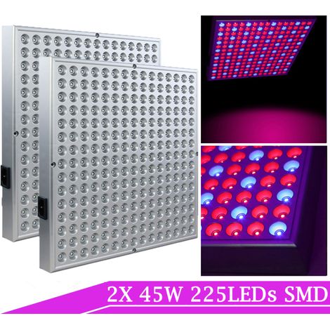 2x LED Pflanzenlampe Winter 45w Pflanzenlicht Led Grow Lampe mit Rot Blau Licht fur Pflanzen Wachstum im Gewächshaus