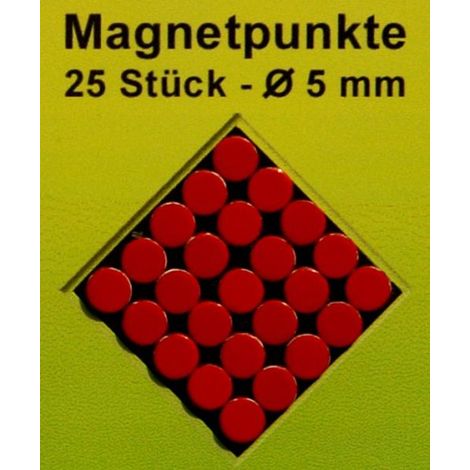 Segnalini/magneti per mappe monocolore. Rossi. 25 pezzi. (1/2)