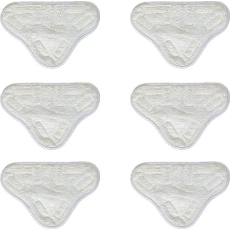6pcs microfibre vadrouilles à vapeur tampons de nettoyage vadrouille à vapeur de remplacement compatible pour H2O X5 H20 lavable (1/5)