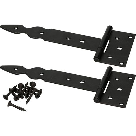 KOTARBAU Lot de 2 crochets en forme de croix - 200 mm - Décoratif - Noir (1/5)