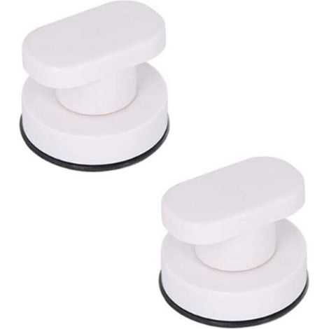 Lot de 2 poignées à ventouse, poignée de porte sans perçage, ventouse puissante, bouton de traction amovible pour salle de bain, miroir de porte en verre, carrelage mural en plein air (1/4)