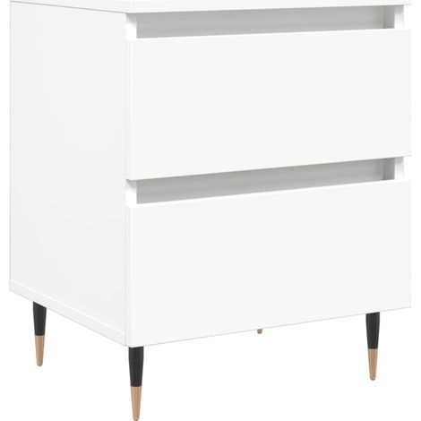 Maison Exclusive - Comodino Bianco 40x35x50 cm in Legno Multistrato
