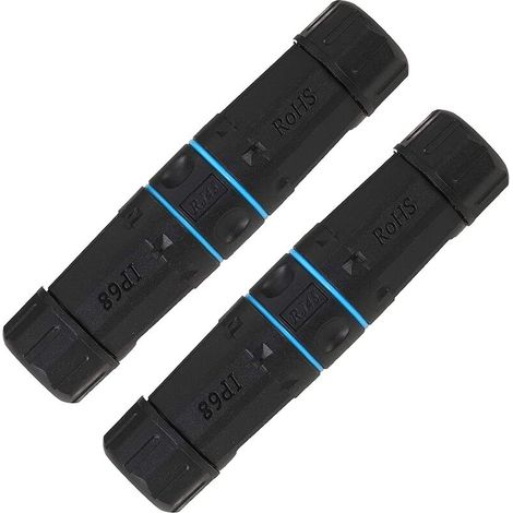 Lot de 2 connecteurs blindés RJ45 étanches IP68 Cat5/5e/6 8P8C Ethernet LAN Coupleur femelle vers femelle Adaptateur réseau pour l'extérieur