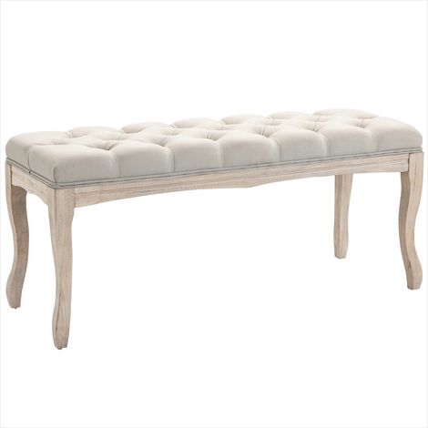 SunJet Table de chevet, table de nuit, Banquette capitonnée 110 cm lin - Réf. V7UXRGPBFFCX (1/5)