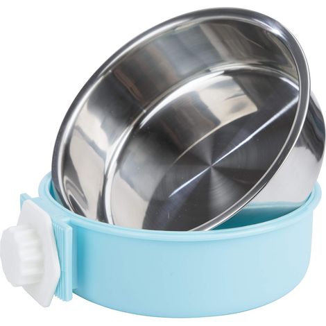 Filiyano-Gamelle suspendue 2 en 1 en acier inoxydable pour animaux de compagnie (1/5)