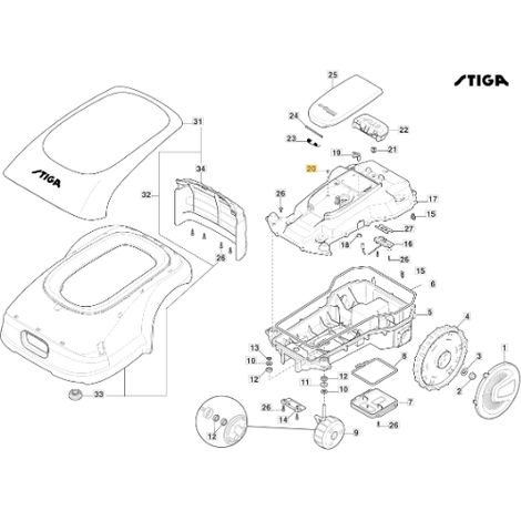FastPoint Federzug Roboter Modelle A1000 ORIGINAL STIGA 118564533/0