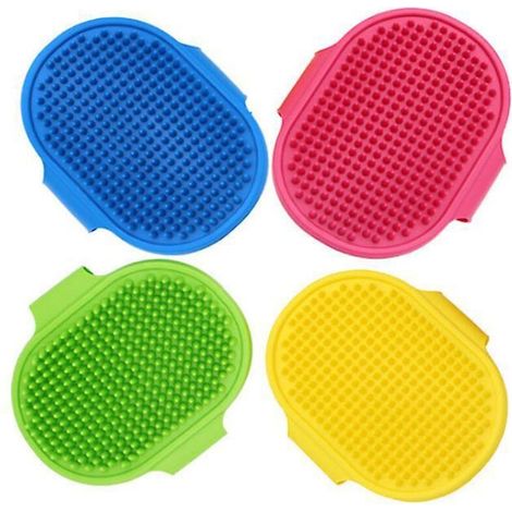 Grooming Brushes for Dogs, Pet Shampoo, Bath Brush, Relaxing Massage, Rubber Comb with Adjustable Ring Handle for Long and Short Haired Dogs and Cats