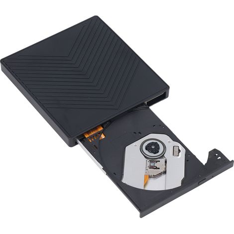 Ultraschlankes externes 6-in-1-CD/DVD-Laufwerk, Plug-and-Play-USB-Typ-C-Laufwerk mit optischem Lesegerät und CD-Brenner für Laptops und Desktop-Computer (1/5)