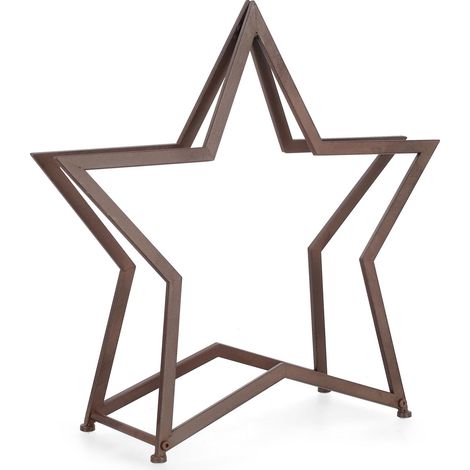 Bizzotto Portalegna Joosef Stella Natale 66 x H 61 Cm Ruggine