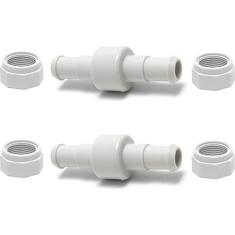 Manguera para limpiador de piscinas 280, 380, 180, junta giratoria D20 y tuerca de manguera D15, juego combinado, repuesto para limpiador de piscinas Zodiac Polaris 280, 380, 180 (2 piezas) (1/5)