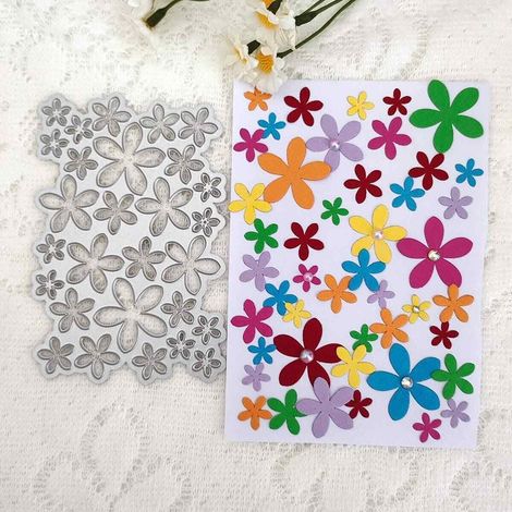 Stanzformen für Karten: Ouginx-Set mit kleinen Metallblumen für Scrapbooking, Prägen und DIY-Projekte
