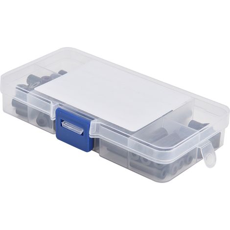 100 pcs entretoises isolantes cylindriques en plastique ABS non filetées assortment kit noir (1/5)