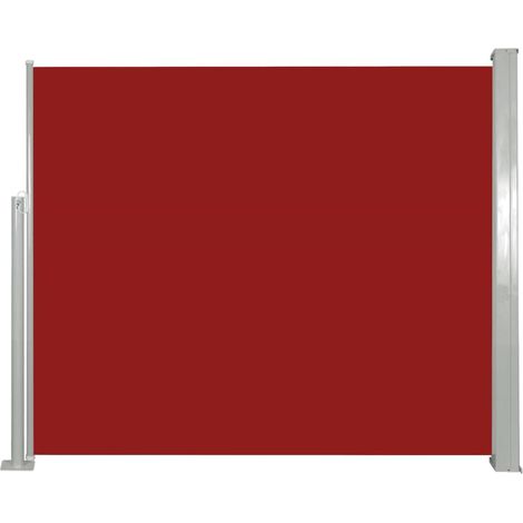 Auvent paravent store brise-vue latéral rétractable de patio jardin terrasse balcon protection visuelle écran 120 x 300 cm rouge