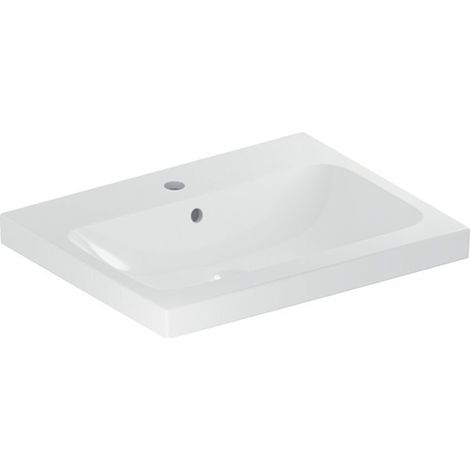 Geberit iCon Light lavabo, 60 cm x 48 cm, con agujero para grifo, (1/3)