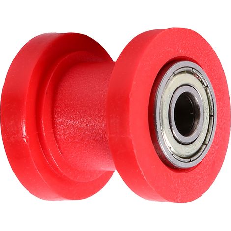 Galet de guidage de tendeur de chaîne de 8 mm de diamètre intérieur, adapté aux motos tout-terrain/mini-motos de fabrication chinoise, rouge. (1/5)