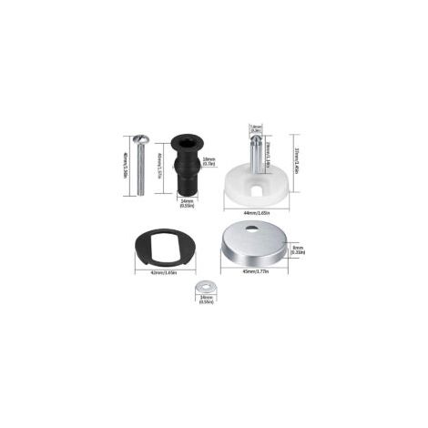 Kit di fissaggio per sedile WC incernierato in 6 pezzi, kit di montaggio universale per sedile WC, ricambio per coperchio WC, per WC domestici - Crezuo