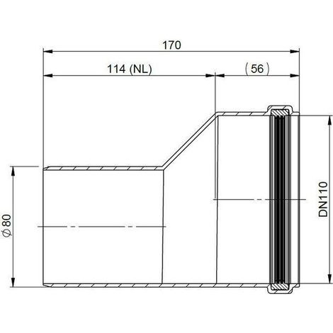 ATEC Erweiterung D 80 - DN 110 exzentr. , 3102 (1/3)